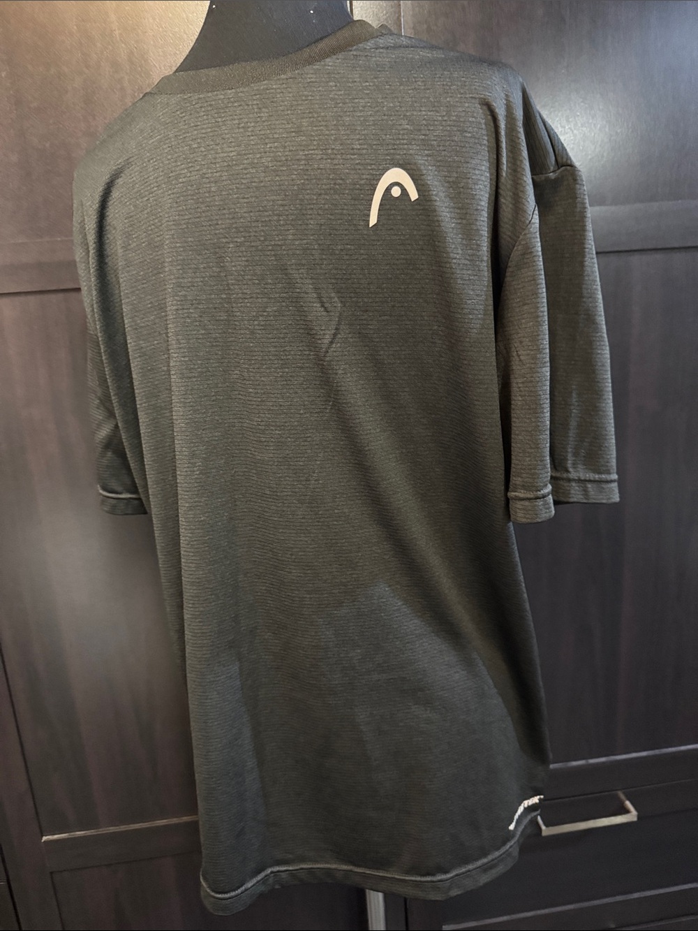Head Men's Athletic T-Shirt in Dark Gray with White Logo